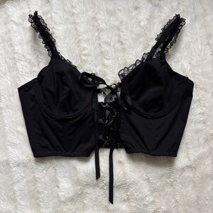 Dolls Kill Widow Song of Sadness Lace Up Tank